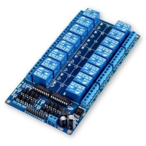 16-channel 12V 10A relay module, low-level triggered (0V), for Arduino