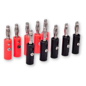 Set of 10 4mm banana plugs with socket