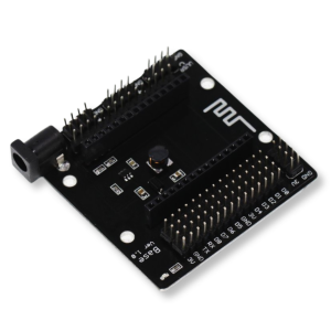 ESP8266 NodeMCU V3 prototyping adapter and GPIO expander with DC connector