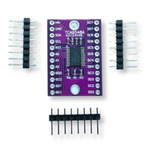 The TCA9548A multiplexer module allows the connection of 8 separate I2C buses