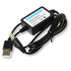 USB step-up converter with DC 5.5x2.1mm plug - 5V to 12V 1A