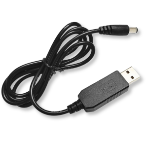 Power supply converter USB cable with DC 5.5x2.1mm plug - from 5 to 12V 1A 10W