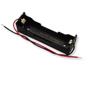 Durable 1x 18650 1S 3.7V cell holder with 22AWG wires + contact strips