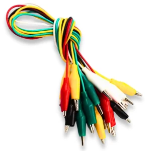 Set of 10 pcs - 35 cm wires with double-ended alligator clips
