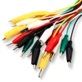 Zestaw 10 szt - 35 cm przewodów z krokodylkiem dwu (2)