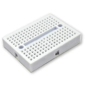 White solderless prototyping board, 170 tie points, for Arduino breadboard modules