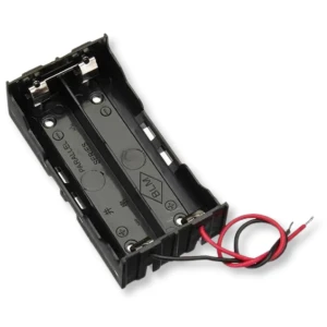 Durable 2x 18650 2S 7.2V series cell holder with wires and contact tabs