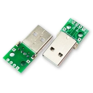 USB Type-A 4-pin male PCB connector adapter USB-A 2.54 mm