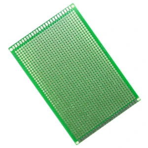 Single-sided 8×12 cm prototype PCB board, 1247 holes, 2.54 mm pitch.