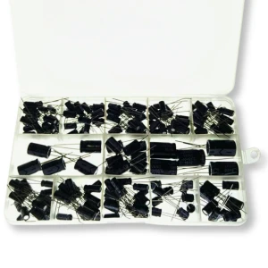 XXL SET 120 ELECTROLYTIC CAPACITORS 12 TYPES 16/25/50V + BOX