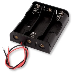 Durable 3x 18650 3S cell holder 10.8V series with wires