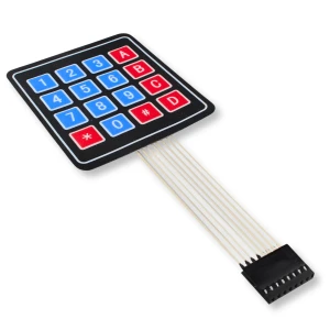 Self-adhesive 4x4 membrane keyboard 16 buttons 8-pin 35V for Arduino
