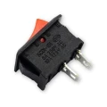 Przełącznik kołyskowy KCD1 101 Mini 6A 250V czerwo (2)