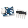 Gniazdo Micro USB 5 Pin wlutowane w płytkę PCB + l (1)