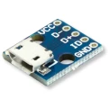 Gniazdo Micro USB 5 Pin wlutowane w płytkę PCB + l (2)