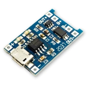 TP4056 Li-Ion/Li-Po 1A charger, MicroUSB connector, 18650, with protection