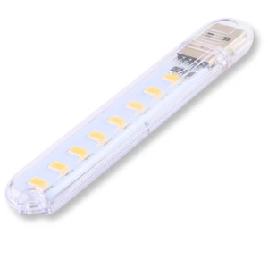 Mini USB flashlight lamp powerful for power bank 8x warm LED for travel