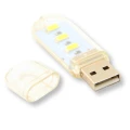 Mini lampka USB 5V 3x LED biały ciepły 3500K kompa (2)