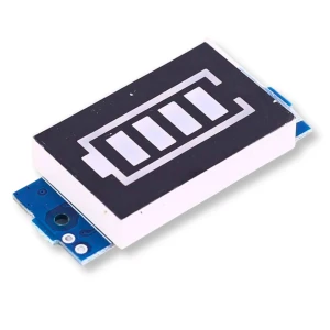 Li-Ion/Li-Po 1S battery charge level indicator with LED display