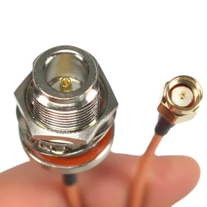 RF Pigtail Connector N female panel mount SMA male cable RG316 50 Ohm 20 cm