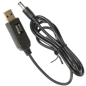 Adapter przejściówka przetwornica USB wtyk DC 5.5x2.1mm 5V-9V przewód 100cm