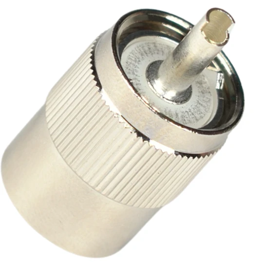 Zdjęcie produktu Wtyk złącze UC1 UHF nakręcany kabel RF5 H155 RG59 50 Ohm teflonowy mosiądz (1)