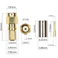 Zdjęcie produktu Złącze wtyk SMA męski zaciskany złocony teflon na kabel H-155 RF-5 RF-240 (3)