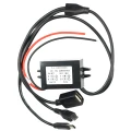 Zdjęcie produktu Przetwornica ładowarka samochodowa Step-Down 12-24V 5V 5A USB-C Micro USB (1)
