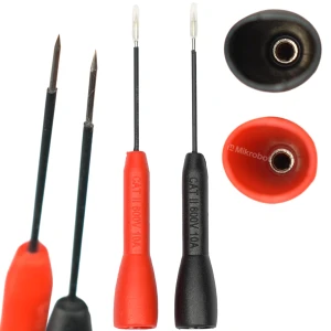 Końcówka pomiarowa SMD 1mm igły na przewody gniazdo 2mm 10A 600V 2 sztuki