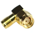Zdjęcie produktu Adapter przejście kątowe gniazdo RP-SMA męskie SMA żeńskie do anten LoRa (2)