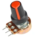 Zdjęcie produktu Zestaw potencjometrów liniowych THT 1k-1M 20 szt + gałki pudełko do Arduino (2)