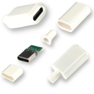 Gniazdo USB-C 2.0 złącze żeńskie typu C na kabel biała obudowa PCB