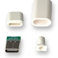 Zdjęcie produktu Gniazdo USB-C 2.0 złącze żeńskie typu C na kabel biała obudowa PCB (3)