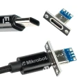 Zdjęcie produktu Gniazdo USB-C do zabudowy na panel czarne 4 pinowe panelowe PCB do Arduino (4)