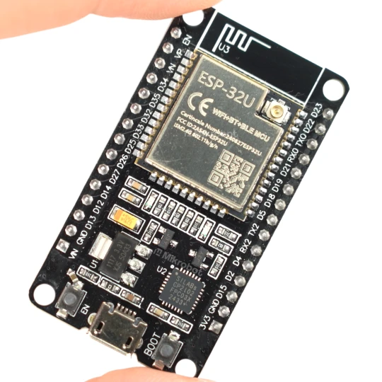 Zdjęcie produktu Płytka ESP32 WROOM-32U 30pin WiFi BLE U.FL IPEX CP2102 microUSB do Arduino (1)