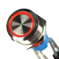 Zdjęcie produktu Przełącznik monostabilny wandaloodporny 16mm LED czerwony 12-24V + gniazdo (7)