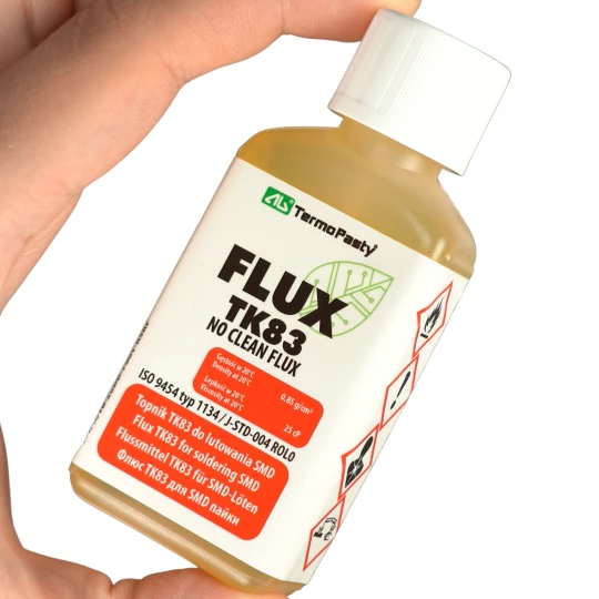 Zdjęcie produktu Topnik TK83 50 ml ciekły do lutowania elektroniki SMD BGA AG TermoPasty (1)