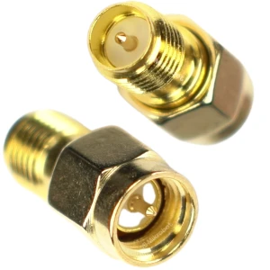 Antenna Connector Adapter: SMA Plug to RP-SMA Socket, 50 ohms, Gold-Plated, LoRa FPV